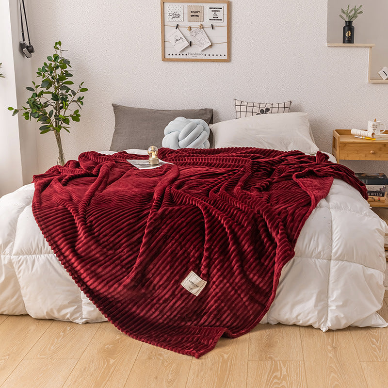 Soft Milk Fleece Single Layer Blanket | Lightweight & Cosy Throw