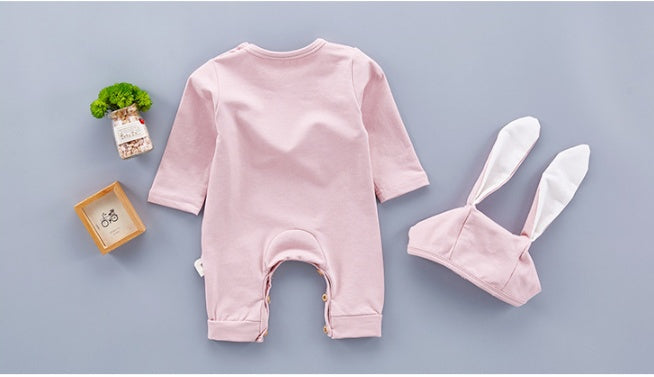 Soft Cotton Bunny Romper | Infant & Baby Outfit | Easter Gift