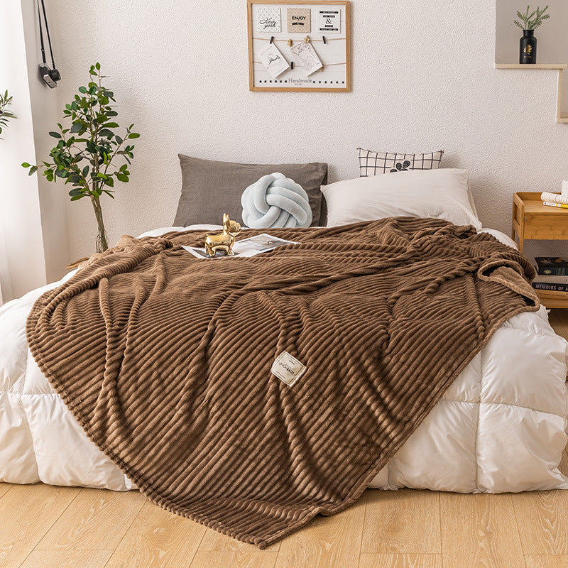 Soft Milk Fleece Single Layer Blanket | Lightweight & Cosy Throw