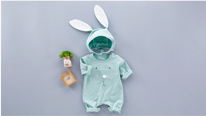 Soft Cotton Bunny Romper | Infant & Baby Outfit | Easter Gift