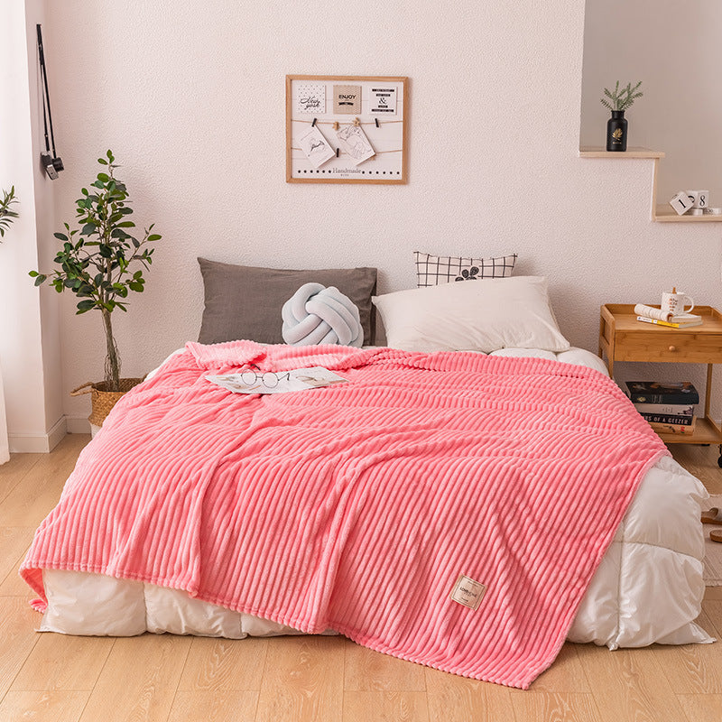 Soft Milk Fleece Single Layer Blanket | Lightweight & Cosy Throw