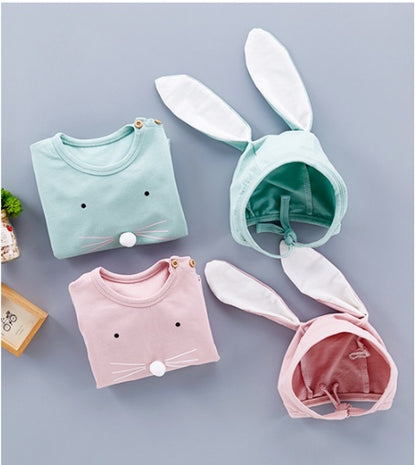 Soft Cotton Bunny Romper | Infant & Baby Outfit | Easter Gift