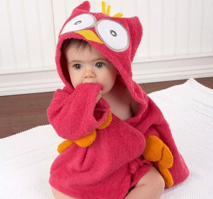 Cute Animal Hooded Baby Bathrobes & Towels | Soft Cotton