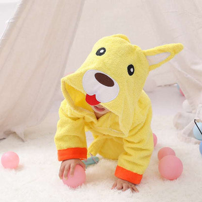 Cute Animal Hooded Baby Bathrobes & Towels | Soft Cotton