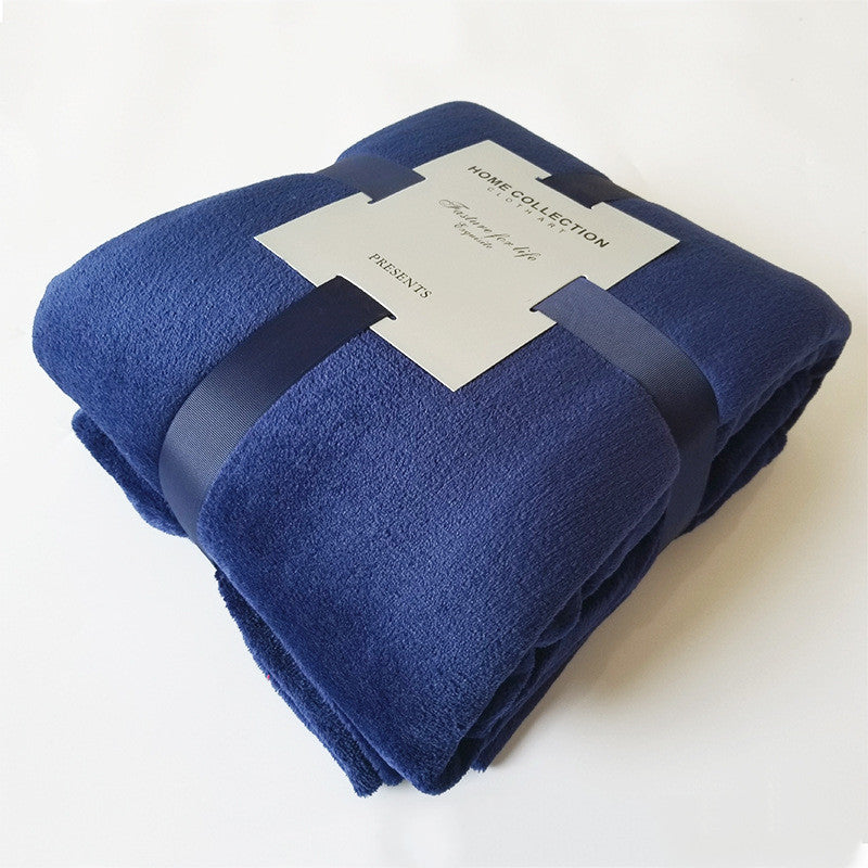 Pure Color Fleece Blanket | Lightweight Travel & Home Throw