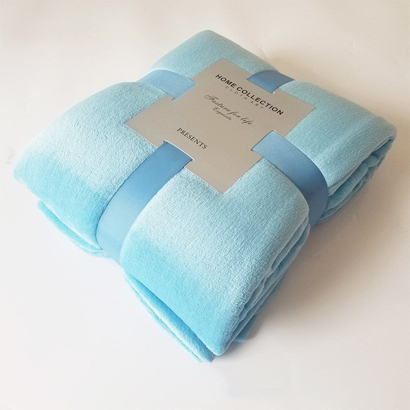 Pure Color Fleece Blanket | Lightweight Travel & Home Throw