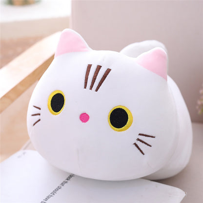 Cute Cat Plush Pillow: Soft Kitten Stuffed Animal Cushion