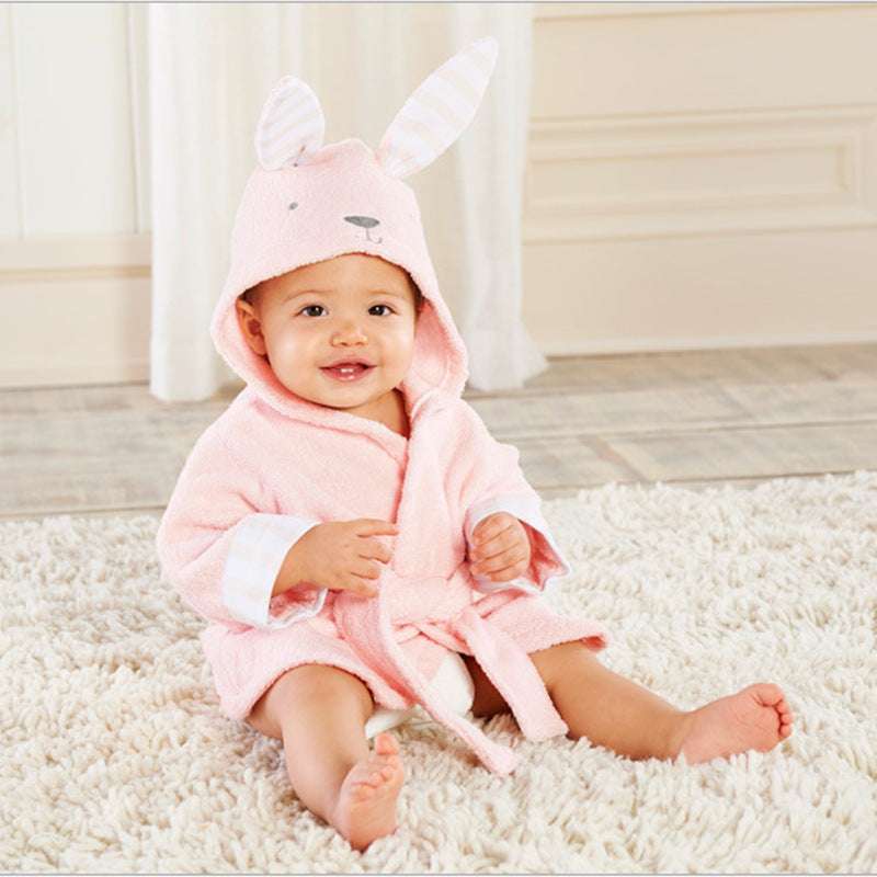 Cute Animal Hooded Baby Bathrobes & Towels | Soft Cotton