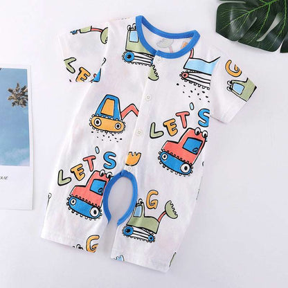 Breathable Cotton Baby Bodysuit | Short Sleeve | Spring | Unisex