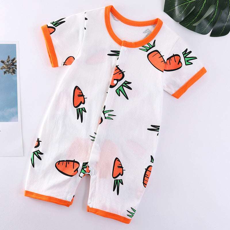 Breathable Cotton Baby Bodysuit | Short Sleeve | Spring | Unisex