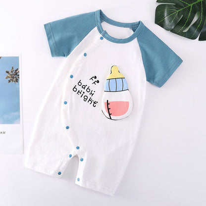 Breathable Cotton Baby Bodysuit | Short Sleeve | Spring | Unisex