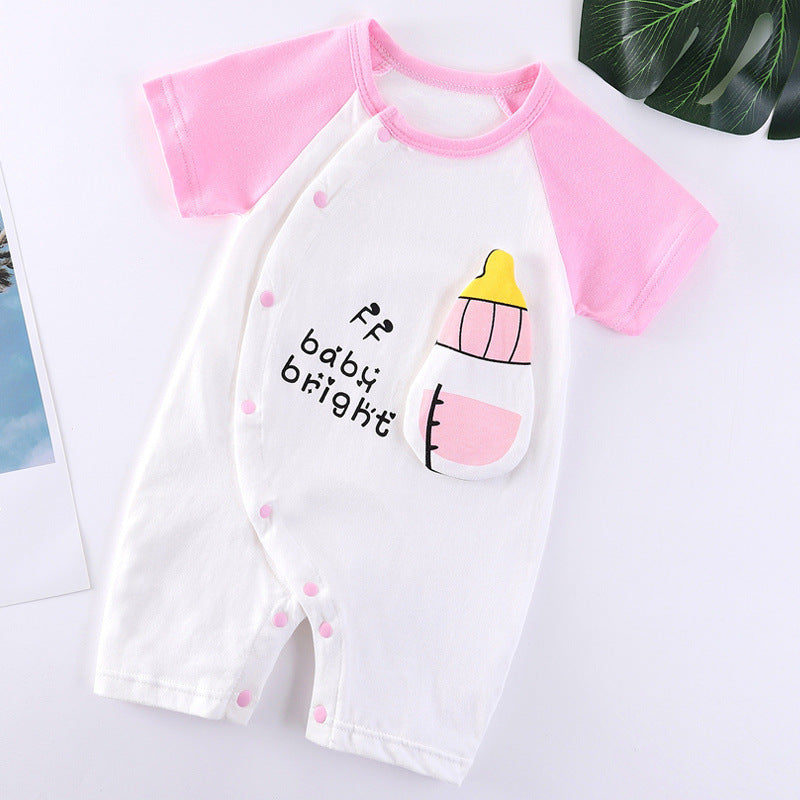 Breathable Cotton Baby Bodysuit | Short Sleeve | Spring | Unisex