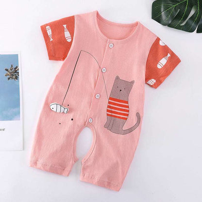 Breathable Cotton Baby Bodysuit | Short Sleeve | Spring | Unisex