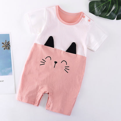 Breathable Cotton Baby Bodysuit | Short Sleeve | Spring | Unisex