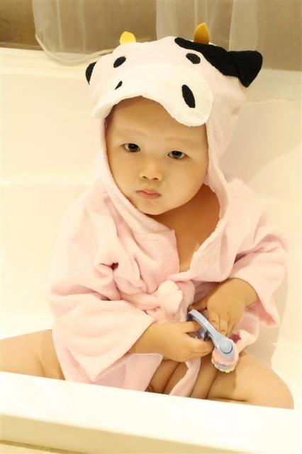 Cute Animal Hooded Baby Bathrobes & Towels | Soft Cotton