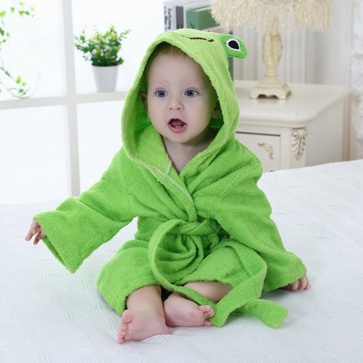 Cute Animal Hooded Baby Bathrobes & Towels | Soft Cotton