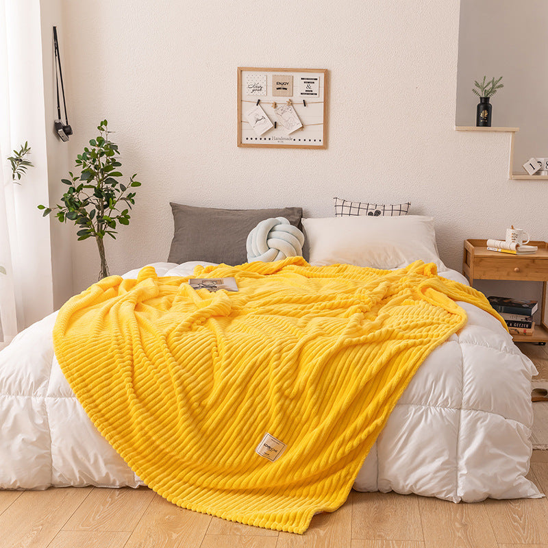 Soft Milk Fleece Single Layer Blanket | Lightweight & Cosy Throw