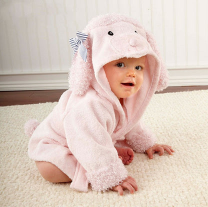 Cute Animal Hooded Baby Bathrobes & Towels | Soft Cotton