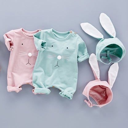 Soft Cotton Bunny Romper | Infant & Baby Outfit | Easter Gift