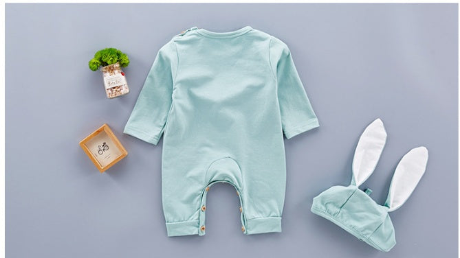 Soft Cotton Bunny Romper | Infant & Baby Outfit | Easter Gift