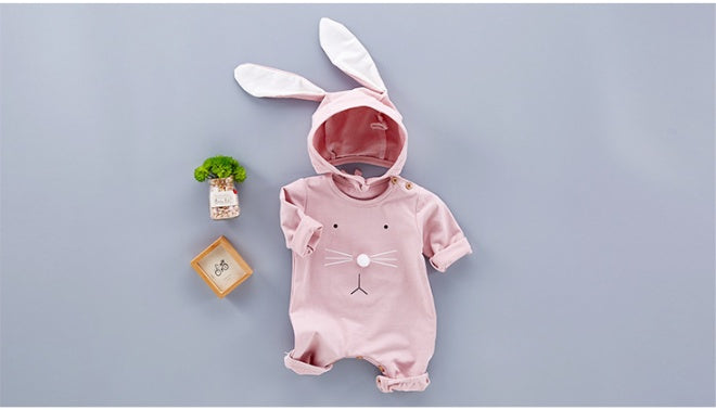 Soft Cotton Bunny Romper | Infant & Baby Outfit | Easter Gift