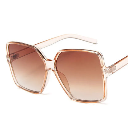 Higody Fashion Women Oversized Sunglasses Gradient Plastic Brand Designer Eyewear Female Sun Glasses UV400 Lentes De Sol Mujer