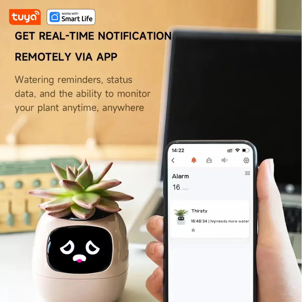 Smart Plant Pot with AI & 7 Sensors | Tuya Ivy Planter | Interactive Plant Care