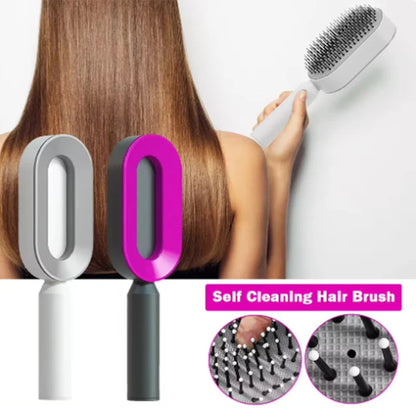 Self-Cleaning Hair Brush: Detangling Massage Comb with Air Cushion