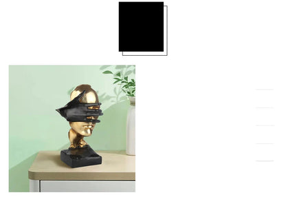 Aesthetic Abstract Figure Statue | "Silent Is Gold" Room Decor Ornament