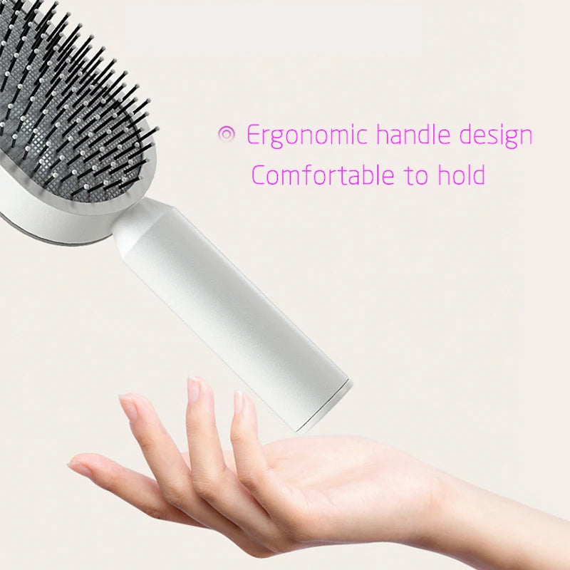 Self-Cleaning Hair Brush: Detangling Massage Comb with Air Cushion