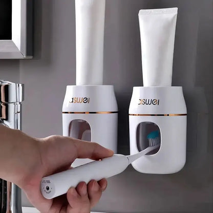 Hands-Free Toothpaste Squeezer | Wall-Mounted Bathroom Organizer