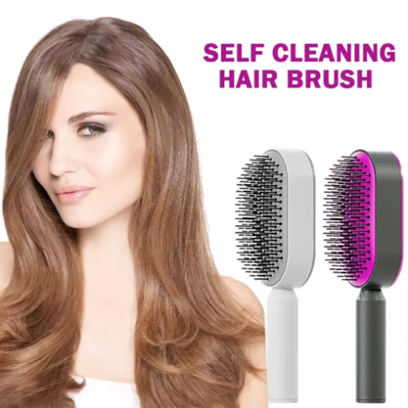 Self-Cleaning Hair Brush: Detangling Massage Comb with Air Cushion