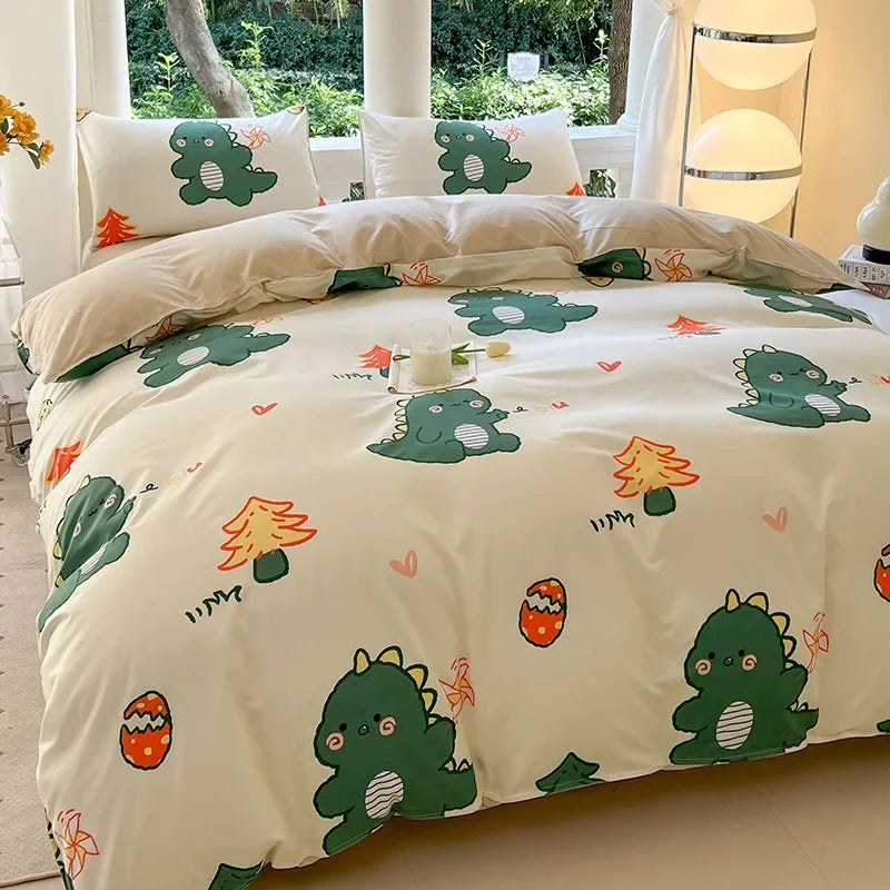 Whale Bedding Set | Floral Duvet Cover | Full/Queen/King | Cute Dog Print