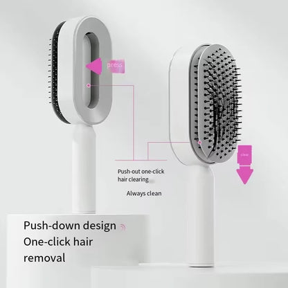 Self-Cleaning Hair Brush: Detangling Massage Comb with Air Cushion